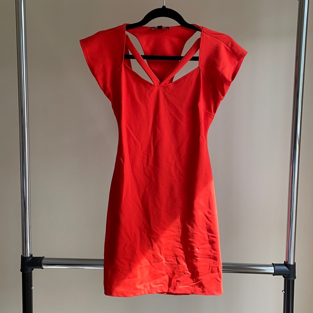 Bebe Orange Dress